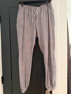 Saks Fifth Avenue Light Gray Drawstring Joggers
